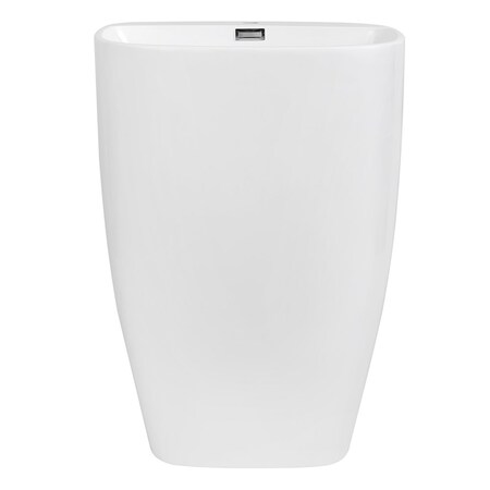 Streamline 23.6 in. Solid Surface Resin Freestanding Basin In Glossy White K-1680-24